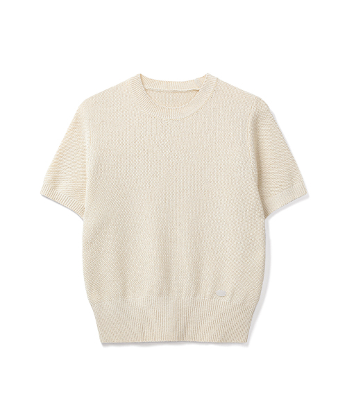 COSTUME O’CLOCK（コスチュームオクロック）の「[ITALY] ベーシックラウンドPKハーフニット5カラーCOWKT007（Tシャツ/カットソー・レディース・ブラック/アイボリー/ブラウン/オートミール/グレー・SMALL/MEDIUM）」の8枚目の写真