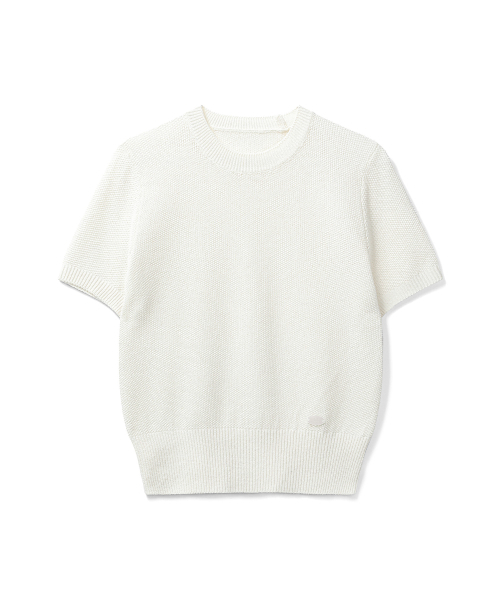 COSTUME O’CLOCK（コスチュームオクロック）の「[ITALY] ベーシックラウンドPKハーフニット5カラーCOWKT007（Tシャツ/カットソー・レディース・ブラック/アイボリー/ブラウン/オートミール/グレー・SMALL/MEDIUM）」の6枚目の写真