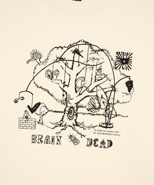 BRAIN DEAD(ブレインデット)の「BRAIN DEAD / ブレインデッド ORACLE T-SHIRT(Tシャツ/カットソー・メンズ・アイボリー・LARGE/MEDIUM)」の3枚目の写真