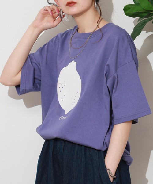 SO(エスオー)の「Tシャツ 半袖(Tシャツ/カットソー・レディース・パープル・FREE)」の6枚目の写真