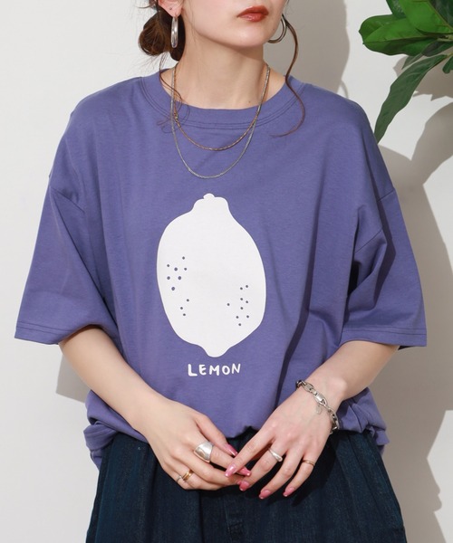 SO(エスオー)の「Tシャツ 半袖(Tシャツ/カットソー・レディース・パープル・FREE)」の3枚目の写真