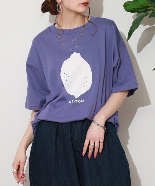 SO(エスオー)の「Tシャツ 半袖(Tシャツ/カットソー・レディース・パープル・FREE)」の4枚目の写真