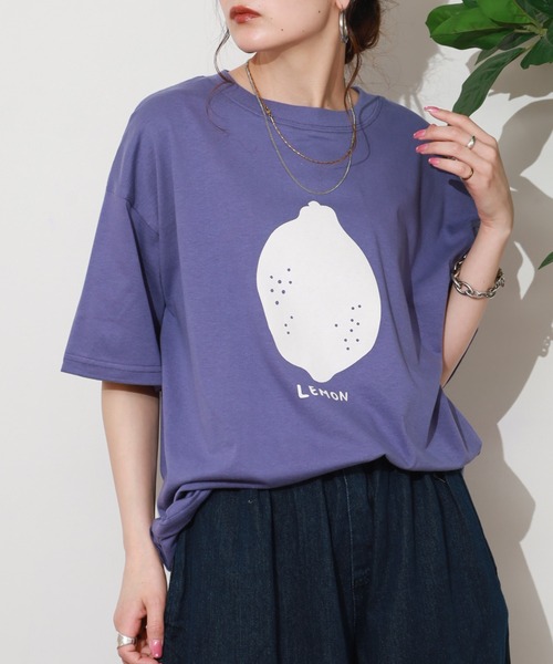 SO(エスオー)の「Tシャツ 半袖(Tシャツ/カットソー・レディース・パープル・FREE)」の5枚目の写真