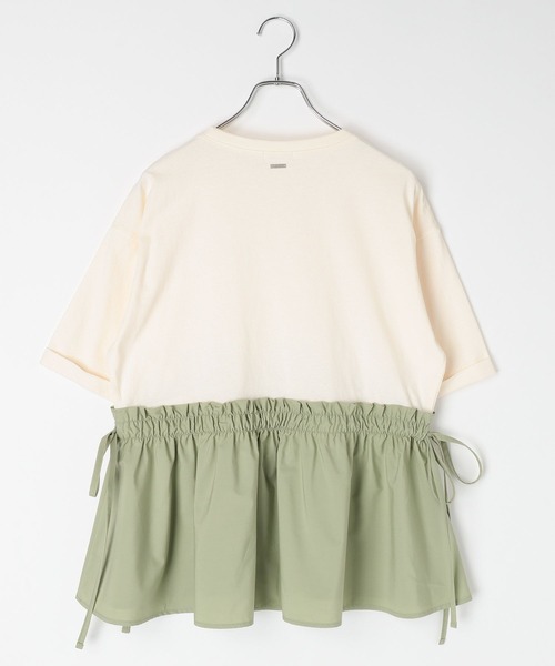 LEPSIM(レプシィム)の「裾異素材ギャザーT 668371(Tシャツ/カットソー・レディース・キナリ/ブラック・FREE)」の3枚目の写真