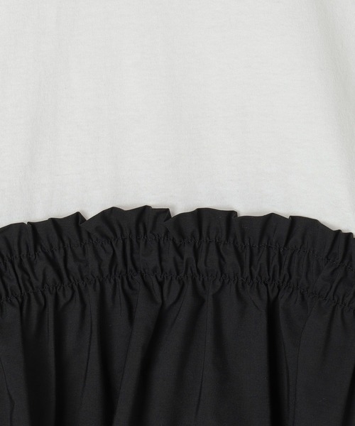 LEPSIM(レプシィム)の「裾異素材ギャザーT 668371(Tシャツ/カットソー・レディース・キナリ/ブラック・FREE)」の10枚目の写真