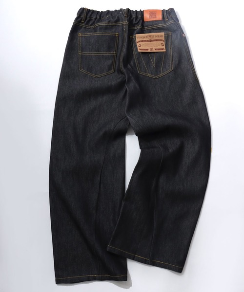 VISION STREET WEAR(ヴィジョンストリートウェア)の「VISION STREET WEAR/ヴィジョンストリートウェア オーバーサイズ リジッド カーブデニムパンツ/バレルジーンズ/ワイドデニムパンツ/バギーパンツ/レディース メンズ(デニムパンツ・メンズ・ブラック/カーキ/ネイビー/パープル/ブラウン・M/L/LL)」の7枚目の写真