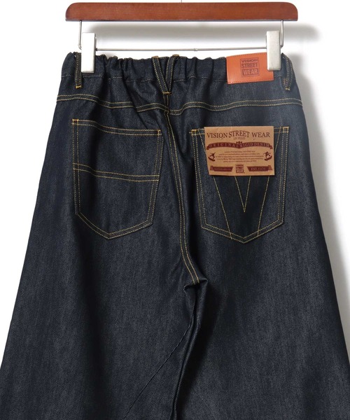 VISION STREET WEAR(ヴィジョンストリートウェア)の「VISION STREET WEAR/ヴィジョンストリートウェア オーバーサイズ リジッド カーブデニムパンツ/バレルジーンズ/ワイドデニムパンツ/バギーパンツ/レディース メンズ(デニムパンツ・メンズ・ブラック/カーキ/ネイビー/パープル/ブラウン・M/L/LL)」の19枚目の写真