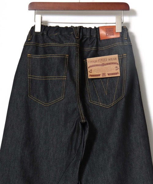 VISION STREET WEAR(ヴィジョンストリートウェア)の「VISION STREET WEAR/ヴィジョンストリートウェア オーバーサイズ リジッド カーブデニムパンツ/バレルジーンズ/ワイドデニムパンツ/バギーパンツ/レディース メンズ(デニムパンツ・メンズ・ブラック/カーキ/ネイビー/パープル/ブラウン・M/L/LL)」の16枚目の写真