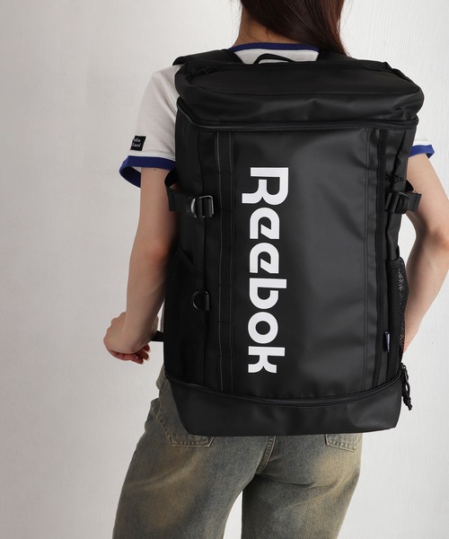Reebok(リーボック)の「Reebok / リーボック ボックス型バックパック 大容量 防水風素材 PC収納対応(バックパック/リュック・メンズ・ブラック×ブラック/ブラック・FREE)」の3枚目の写真