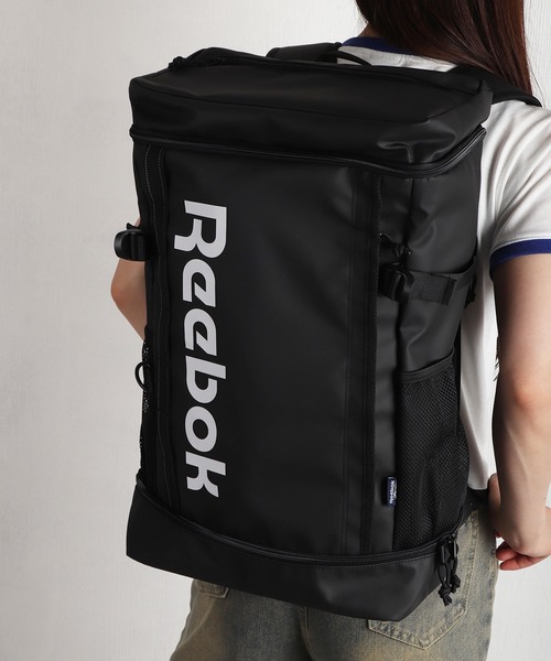 Reebok(リーボック)の「Reebok / リーボック ボックス型バックパック 大容量 防水風素材 PC収納対応(バックパック/リュック・メンズ・ブラック×ブラック/ブラック・FREE)」の4枚目の写真