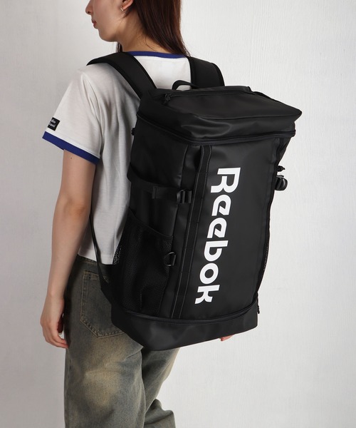 Reebok(リーボック)の「Reebok / リーボック ボックス型バックパック 大容量 防水風素材 PC収納対応(バックパック/リュック・メンズ・ブラック×ブラック/ブラック・FREE)」の6枚目の写真