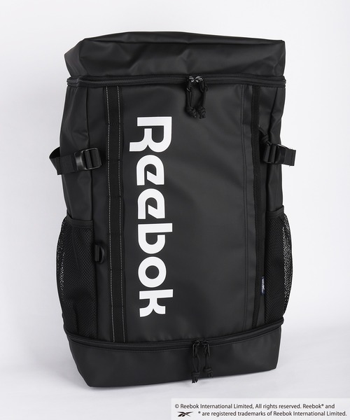Reebok(リーボック)の「Reebok / リーボック ボックス型バックパック 大容量 防水風素材 PC収納対応(バックパック/リュック・メンズ・ブラック×ブラック/ブラック・FREE)」の11枚目の写真