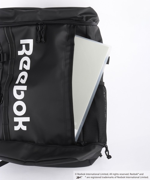 Reebok(リーボック)の「Reebok / リーボック ボックス型バックパック 大容量 防水風素材 PC収納対応(バックパック/リュック・メンズ・ブラック×ブラック/ブラック・FREE)」の19枚目の写真