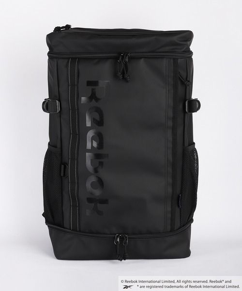 Reebok(リーボック)の「Reebok / リーボック ボックス型バックパック 大容量 防水風素材 PC収納対応(バックパック/リュック・メンズ・ブラック×ブラック/ブラック・FREE)」の12枚目の写真