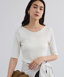 SALON adam et rope' | ハイウェットテレコ2WAYネックT(Tシャツ/カットソー)