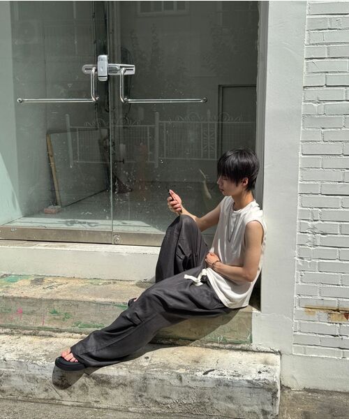 DNSR(ディーエヌエスアール)の「パラシュートプリーツリネンバンディングパンツ(その他パンツ・メンズ・その他・MEDIUM/LARGE/SMALL)」の3枚目の写真