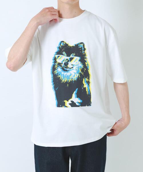 ITEMS URBANRESEARCH（アイテムズ アーバンリサーチ）の「『接触冷感/吸水速乾/UVカット』DOG IN SHADES プリントTシャツ（Tシャツ/カットソー・メンズ・その他3/その他1/その他2・LARGE/MEDIUM）」の5枚目の写真