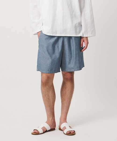 FILL THE BILL（フィルザビル）の「【別注】＜FILL THE BILL＞CHAMBRAY SHORTS/ショーツ（その他パンツ・メンズ・ブラック/ネイビー・1/2）」の3枚目の写真
