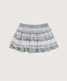 Sweet Layer Dot Lace Mini Skirt