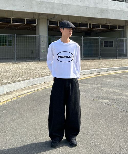 PRINOAR（プリノア）の「サークルロゴセミクロップ長袖Tシャツ - ホワイト（Tシャツ/カットソー・レディース・ホワイト・SMALL/MEDIUM/LARGE）」の6枚目の写真