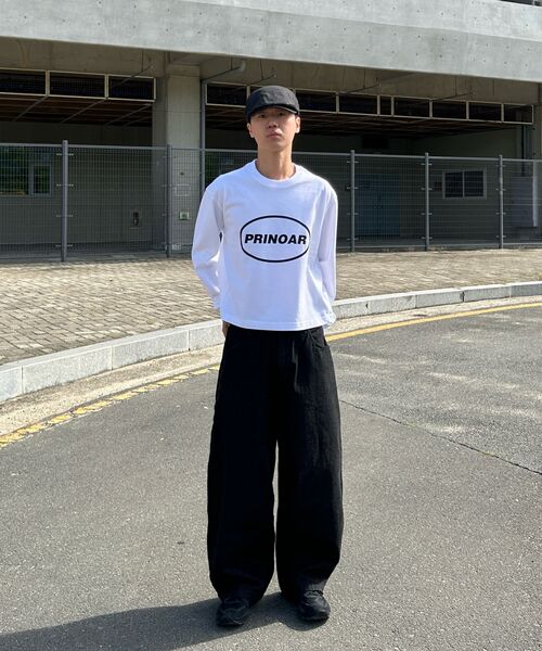 PRINOAR（プリノア）の「サークルロゴセミクロップ長袖Tシャツ - ホワイト（Tシャツ/カットソー・レディース・ホワイト・SMALL/MEDIUM/LARGE）」の7枚目の写真