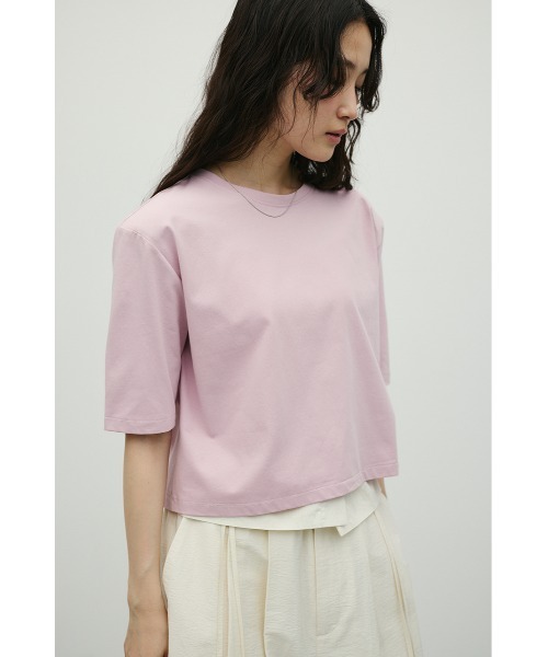 STYLEMIXER(スタイルミキサー)の「ショルダーパッドモードT(Tシャツ/カットソー・レディース・ホワイト/ピンク/チャコールグレー・SMALL/MEDIUM)」の3枚目の写真