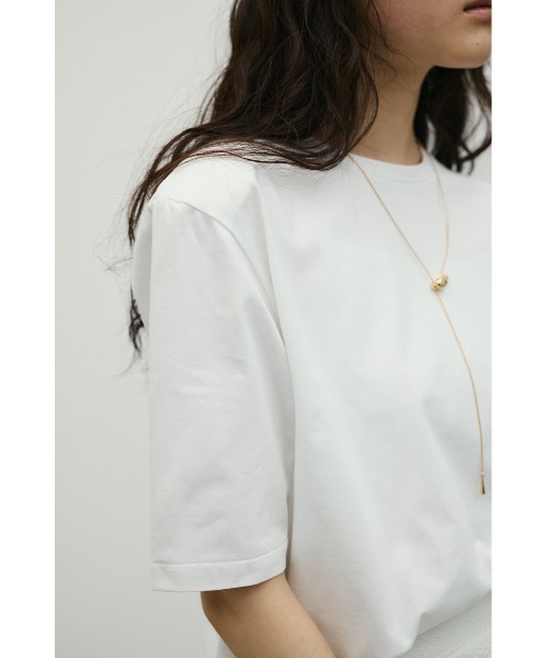 STYLEMIXER(スタイルミキサー)の「ショルダーパッドモードT(Tシャツ/カットソー・レディース・ホワイト/ピンク/チャコールグレー・SMALL/MEDIUM)」の9枚目の写真