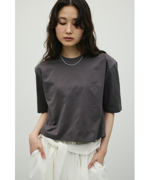 STYLEMIXER(スタイルミキサー)の「ショルダーパッドモードT(Tシャツ/カットソー・レディース・ホワイト/ピンク/チャコールグレー・SMALL/MEDIUM)」の15枚目の写真