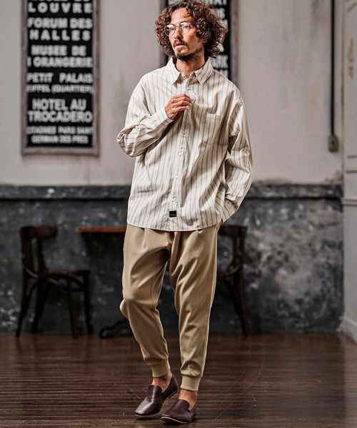 CAMBIO(カンビオ)の「ms6533-Multi Stripe Long Sleeve Shirts ストライプシャツ(PF-262-002)(シャツ/ブラウス・メンズ・グレー/ブラウン・L/M)」の13枚目の写真