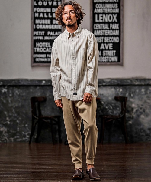 CAMBIO(カンビオ)の「ms6533-Multi Stripe Long Sleeve Shirts ストライプシャツ(PF-262-002)(シャツ/ブラウス・メンズ・グレー/ブラウン・L/M)」の14枚目の写真