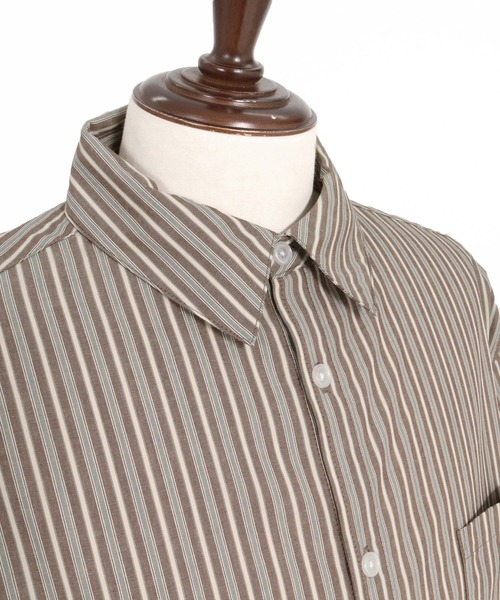 CAMBIO(カンビオ)の「ms6533-Multi Stripe Long Sleeve Shirts ストライプシャツ(PF-262-002)(シャツ/ブラウス・メンズ・グレー/ブラウン・L/M)」の3枚目の写真