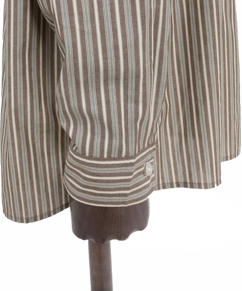 CAMBIO(カンビオ)の「ms6533-Multi Stripe Long Sleeve Shirts ストライプシャツ(PF-262-002)(シャツ/ブラウス・メンズ・グレー/ブラウン・L/M)」の5枚目の写真