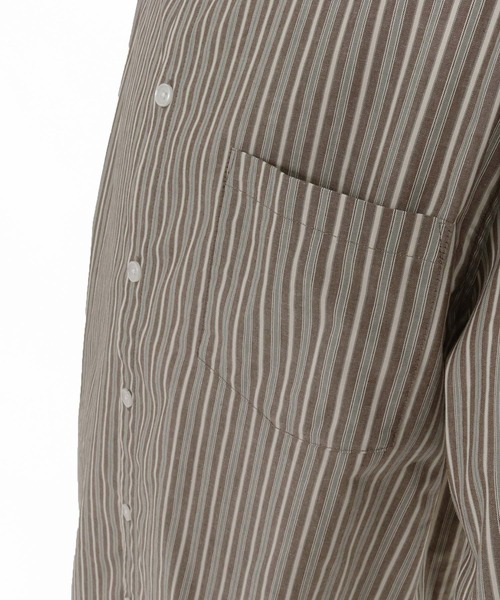 CAMBIO(カンビオ)の「ms6533-Multi Stripe Long Sleeve Shirts ストライプシャツ(PF-262-002)(シャツ/ブラウス・メンズ・グレー/ブラウン・L/M)」の8枚目の写真