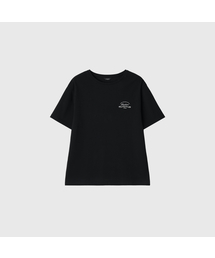 LOOKAST（ルックキャスト）の「[ユニセックス]リブレタリングTシャツ_ブラック / RIV LETTERING T-SHIRT_BLACK（Tシャツ/カットソー）」