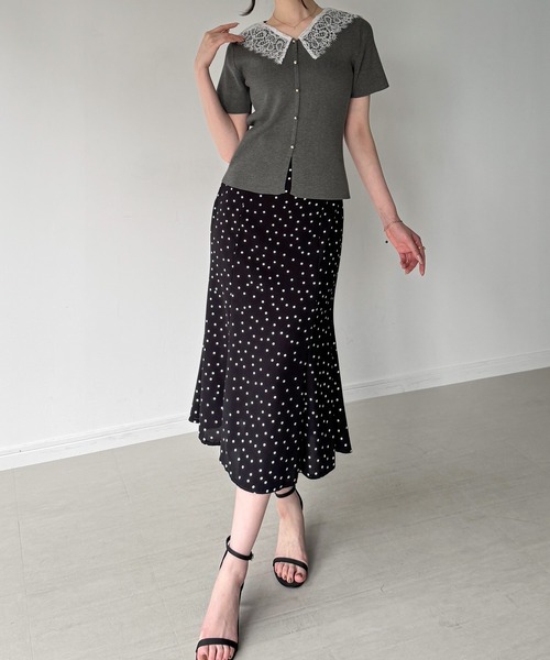 junoah(ジュノア)の「レース襟ニットトップス(ニット/セーター・レディース・ネイビー/グレー/ブラック・LARGE/MEDIUM)」の9枚目の写真