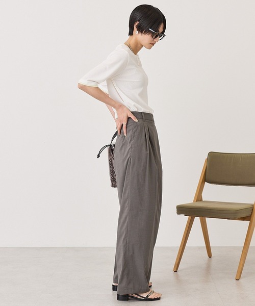 AMERICAN HOLIC(アメリカンホリック)の「【マルチ機能】ラップワイドパンツ(その他パンツ・レディース・杢グレー/モカ・M/L)」の15枚目の写真