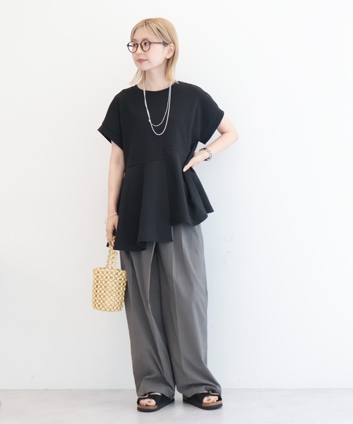 AMERICAN HOLIC(アメリカンホリック)の「【マルチ機能】ラップワイドパンツ(その他パンツ・レディース・杢グレー/モカ・M/L)」の22枚目の写真