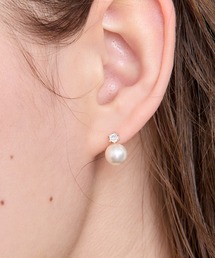 一粒ストーン×パールピアス