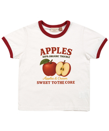アップルリンガーTシャツ-レッド