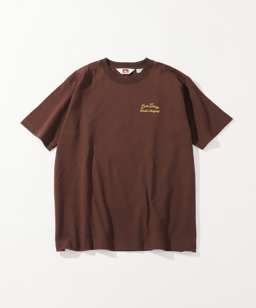 BEN DAVIS（ベンデイビス）の「Ben Davis 別注 エイシャキシシュウTシャツ（Tシャツ/カットソー・メンズ・ホワイト/ブラウン・LARGE/MEDIUM）」の2枚目の写真