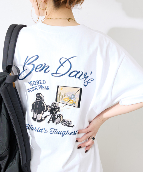 BEN DAVIS（ベンデイビス）の「Ben Davis 別注 エイシャキシシュウTシャツ（Tシャツ/カットソー・メンズ・ホワイト/ブラウン・LARGE/MEDIUM）」の18枚目の写真