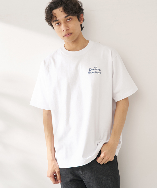 BEN DAVIS（ベンデイビス）の「Ben Davis 別注 エイシャキシシュウTシャツ（Tシャツ/カットソー・メンズ・ホワイト/ブラウン・LARGE/MEDIUM）」の15枚目の写真