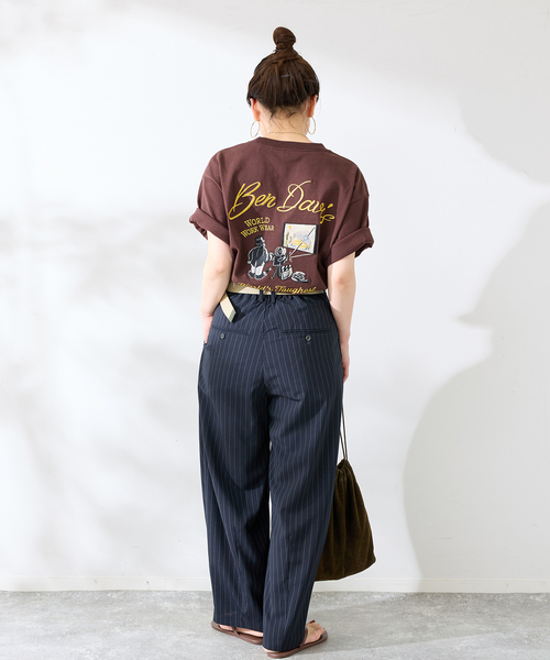 BEN DAVIS（ベンデイビス）の「Ben Davis 別注 エイシャキシシュウTシャツ（Tシャツ/カットソー・メンズ・ホワイト/ブラウン・LARGE/MEDIUM）」の10枚目の写真
