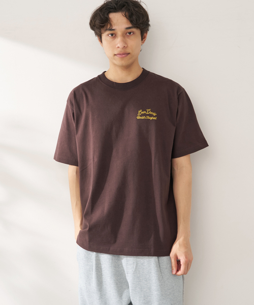 BEN DAVIS（ベンデイビス）の「Ben Davis 別注 エイシャキシシュウTシャツ（Tシャツ/カットソー・メンズ・ホワイト/ブラウン・LARGE/MEDIUM）」の4枚目の写真