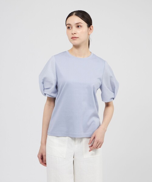 EPOCA(エポカ)の「ライトパフスリーブTシャツ(Tシャツ/カットソー・レディース・ブルー/ネイビー/ホワイト/ブラウン系その他2/ブラック・40)」の5枚目の写真