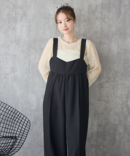 RETRO GIRL(レトロガール)の「配色楊柳シアーCT(Tシャツ/カットソー・レディース・イエロー/オフホワイト/ライトグレー・FREE)」の4枚目の写真