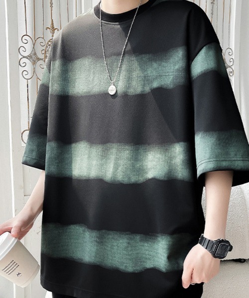 KELVIN(ケルヴァン)の「Mist Border Tee ミストボーダーTシャツ(Tシャツ/カットソー・メンズ・ホワイト/ブラック・LARGE/MEDIUM)」の9枚目の写真