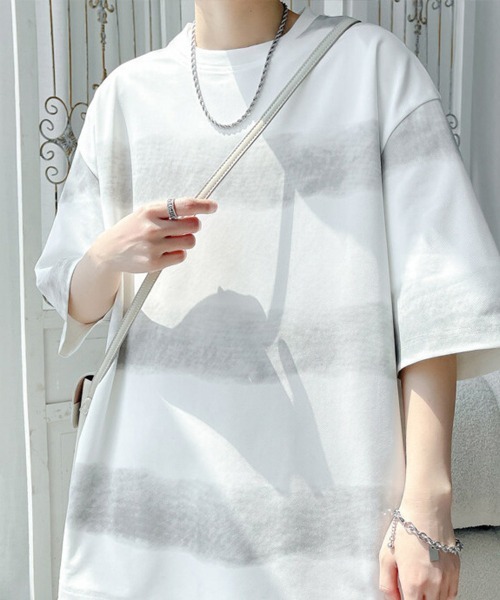KELVIN(ケルヴァン)の「Mist Border Tee ミストボーダーTシャツ(Tシャツ/カットソー・メンズ・ホワイト/ブラック・LARGE/MEDIUM)」の8枚目の写真