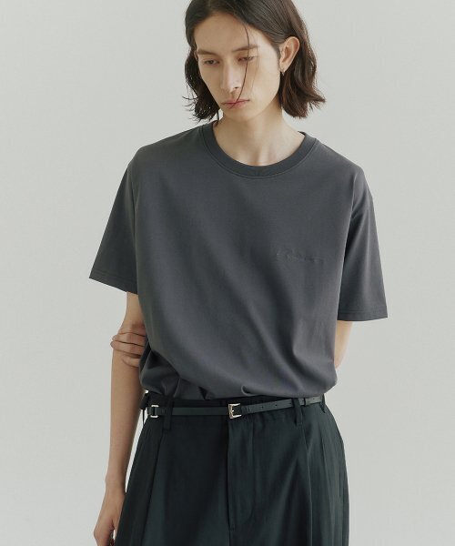 NOIRER(ノイア)の「スーピマコットン ラグジュアリーTシャツ (ダークグレー)(Tシャツ/カットソー・メンズ・その他・50/52/48)」の1枚目の写真