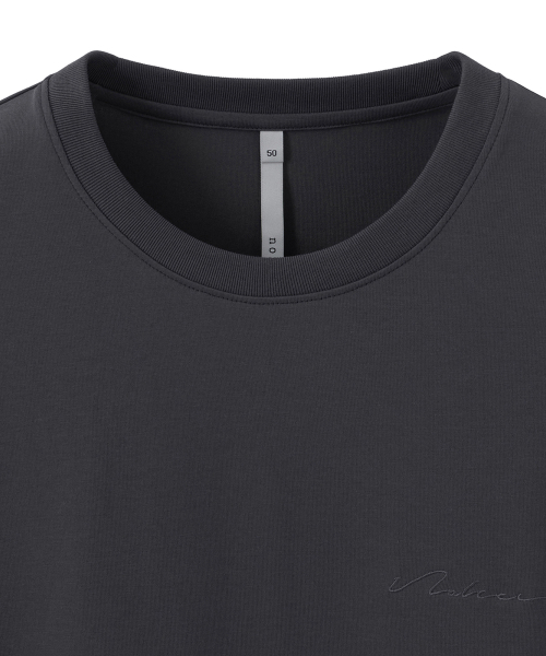 NOIRER(ノイア)の「スーピマコットン ラグジュアリーTシャツ (ダークグレー)(Tシャツ/カットソー・メンズ・その他・50/52/48)」の4枚目の写真